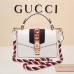 Gucci Sylvie leather mini handbag 421883 White(ENYI-722201)