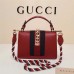 Gucci Sylvie leather mini handbag 421883 Red(ENYI-722202)