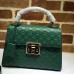 GUCCI PADLOCK SINATURE TOP HANDLE BAG 453188 GREEN 2017