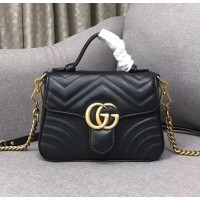 Gucci GG Marmont Mini Top Handle Bag 547260 Black 2018