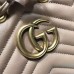Gucci Sylvie Web Strap GG Marmont Chevron Quilted Leather Bucket Bag 476674 Nude 2017