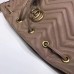 Gucci Sylvie Web Strap GG Marmont Chevron Quilted Leather Bucket Bag 476674 Nude 2017