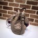 Gucci Sylvie Web Strap GG Marmont Chevron Quilted Leather Bucket Bag 476674 Nude 2017