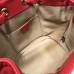 Gucci Sylvie Web Strap GG Marmont Chevron Quilted Leather Bucket Bag 476674 Red