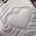 Gucci Sylvie Web Strap GG Marmont Chevron Quilted Leather Bucket Bag 476674 White 2017