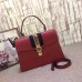 Gucci Sylvie leather top handle Medium Bag 431665 Red(KDL-722503)