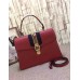 Gucci Sylvie leather top handle Medium Bag 431665 Red(KDL-722503)
