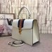 Gucci Sylvie leather top handle Medium Bag 431665 White(KDL-722504)