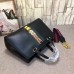 Gucci Sylvie leather top handle bag 453790 Black(KDL-722707)