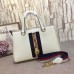 Gucci Sylvie leather top handle bag 453790 White(KDL-722708)