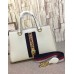 Gucci Sylvie leather top handle bag 453790 White(KDL-722708)