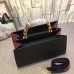 Gucci Nymphaea Leather Top Handle Medium Bag 453764 Black/Red 2017(kdl-742501)