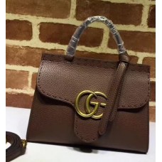Gucci GG Marmont leather Top Handle Small Bag 442622 Coffee 2018