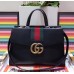 Gucci Web GG Marmont Top Handle Bag 476470 Black 2017