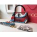Gucci Limited Edition New Bamboo Python Top Handle Bag Red