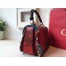 Gucci Limited Edition New Bamboo Python Top Handle Bag Red