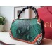 Gucci Limited Edition New Bamboo Python Top Handle Bag Green