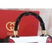 Gucci Limited Edition New Bamboo Python Top Handle Bag Red/Black/White