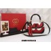 Gucci Limited Edition New Bamboo Python Top Handle Bag Red/Black/White