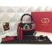 Gucci Limited Edition New Bamboo Python Top Handle Bag Black/Red