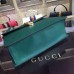 Gucci Sylvie leather top handle bag 431665 in green leather