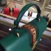 Gucci Sylvie leather top handle bag 431665 in green leather