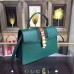 Gucci Sylvie leather top handle bag 431665 in green leather