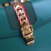 Gucci Sylvie leather top handle bag 431665 in green leather