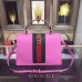 Gucci Sylvie leather top handle bag 431665 in pink leather