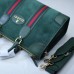 Gucci Men's Suede Duffle Bag 459311 Green 2018