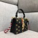 Gucci Sylvie Web Bee Star Mini Leather Bag 470270 Black 2018