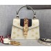 Gucci Sylvie Web Bee Star Mini Leather Bag 470270 White 2018