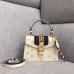 Gucci Sylvie Web Bee Star Mini Leather Bag 470270 White 2018