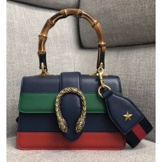 Gucci Web Shoulder Strap Dionysus Mini Top Handle Bag 523367 Blue/Green/Red 2018