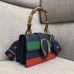 Gucci Web Shoulder Strap Dionysus Mini Top Handle Bag 523367 Blue/Green/Red 2018