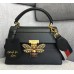 Gucci Queen Margaret Metal Bee Small Top Handle Bag 476541 Leather Black 2018