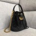 Gucci GG Marmont Quilted Velvet Bucket Top Handle Bag 476674 Black 2018