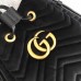 Gucci GG Marmont Quilted Velvet Bucket Top Handle Bag 476674 Black 2018