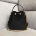 Gucci GG Marmont Quilted Velvet Bucket Top Handle Bag 476674 Black 2018
