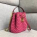 Gucci GG Marmont Quilted Velvet Bucket Top Handle Bag 476674 Pink 2018