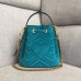 Gucci GG Marmont Quilted Velvet Bucket Top Handle Bag 476674 Blue 2018