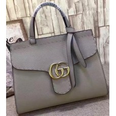 GUCCI GG MARMONT LEATHER TOP HANDLE 421890 GREY 2017