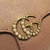 GUCCI GG MARMONT LEATHER TOP HANDLE MINI BAG 44262 BROWN 2017