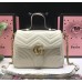 Gucci GG Marmont Small Top Handle Bag 498110 White ‎2018