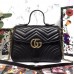 Gucci GG Marmont Small Top Handle Bag 498110 Black ‎2018