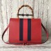 Gucci Calfskin  Moth Medium Top Handle Bag 488691 Red 2017