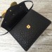 Gucci Web Moth Ostrich Pattern Medium Top Handle Bag 488691 Black 2018