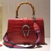 Gucci Croco Pattern Dionysus Leather Top Handle Bag 401818 Red 2015/2016