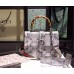 Gucci Dionysus White python leather top handle bag