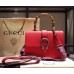 Gucci Dionysus hibiscus red leather top handle bag 421999